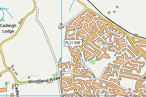 PL21 9XE map - OS VectorMap District (Ordnance Survey)