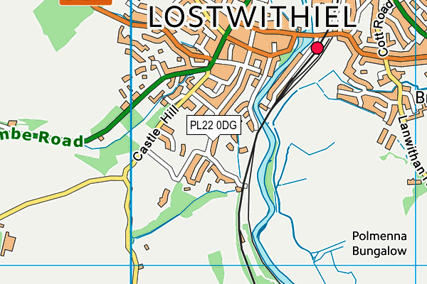 PL22 0DG map - OS VectorMap District (Ordnance Survey)