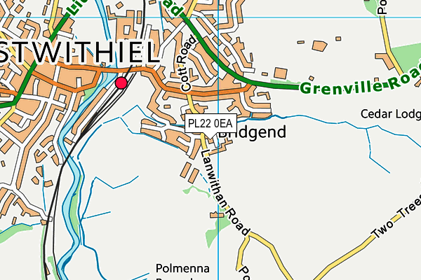 PL22 0EA map - OS VectorMap District (Ordnance Survey)