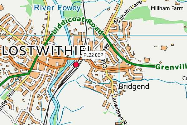 Map of WOMBWELL HOMES (LOSTWITHIEL) LIMITED at district scale