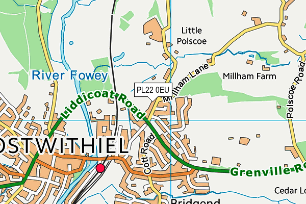 PL22 0EU map - OS VectorMap District (Ordnance Survey)