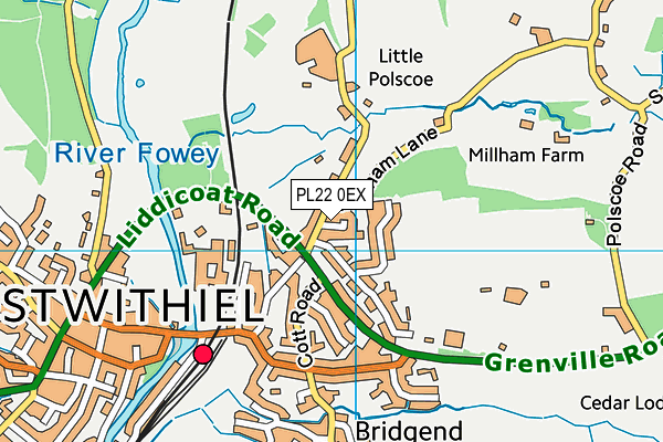 PL22 0EX map - OS VectorMap District (Ordnance Survey)