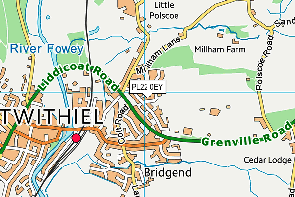 PL22 0EY map - OS VectorMap District (Ordnance Survey)