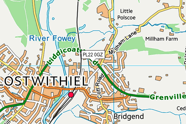 PL22 0GZ map - OS VectorMap District (Ordnance Survey)