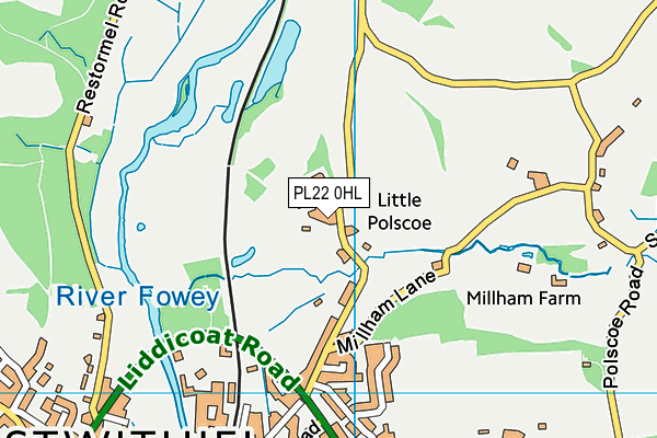 PL22 0HL map - OS VectorMap District (Ordnance Survey)