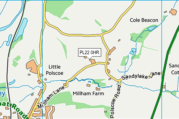 PL22 0HR map - OS VectorMap District (Ordnance Survey)