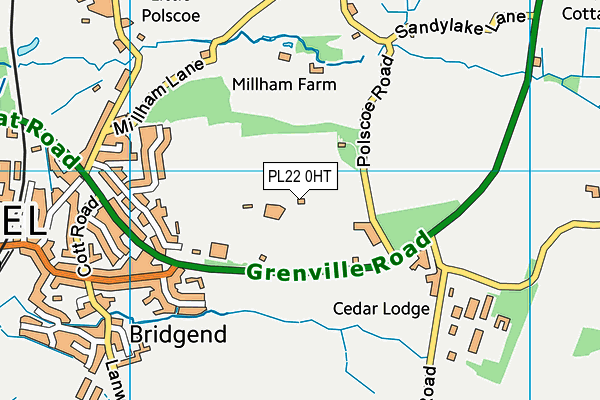 PL22 0HT map - OS VectorMap District (Ordnance Survey)