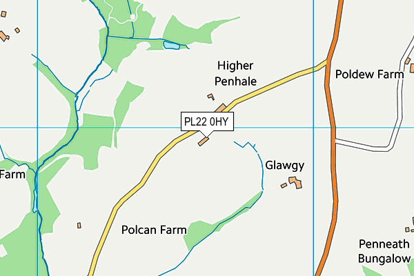 PL22 0HY map - OS VectorMap District (Ordnance Survey)