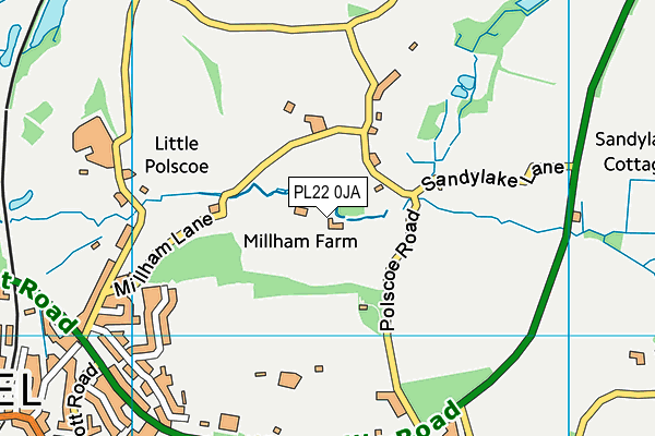 PL22 0JA map - OS VectorMap District (Ordnance Survey)