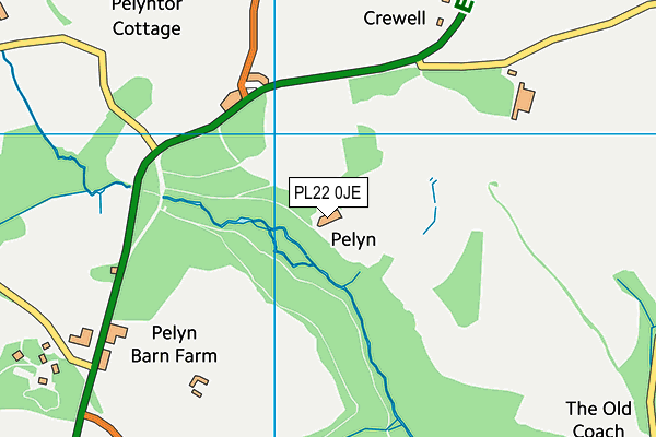 PL22 0JE map - OS VectorMap District (Ordnance Survey)