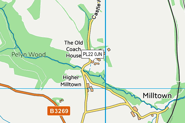 PL22 0JN map - OS VectorMap District (Ordnance Survey)