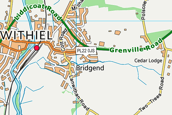 PL22 0JS map - OS VectorMap District (Ordnance Survey)