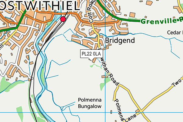 PL22 0LA map - OS VectorMap District (Ordnance Survey)