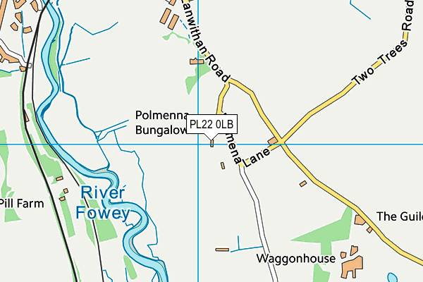 PL22 0LB map - OS VectorMap District (Ordnance Survey)