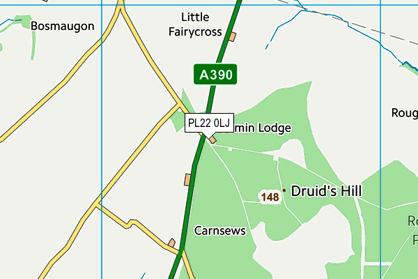 PL22 0LJ map - OS VectorMap District (Ordnance Survey)