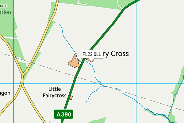 PL22 0LL map - OS VectorMap District (Ordnance Survey)