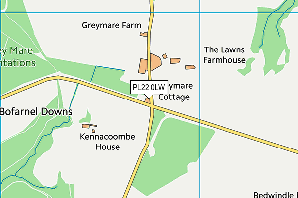 PL22 0LW map - OS VectorMap District (Ordnance Survey)