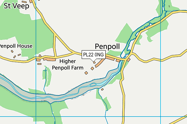 PL22 0NG map - OS VectorMap District (Ordnance Survey)
