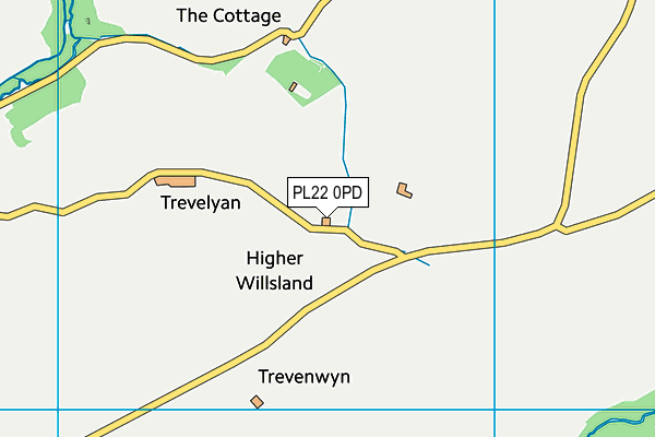 PL22 0PD map - OS VectorMap District (Ordnance Survey)