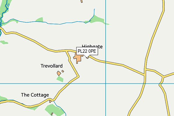 PL22 0PE map - OS VectorMap District (Ordnance Survey)