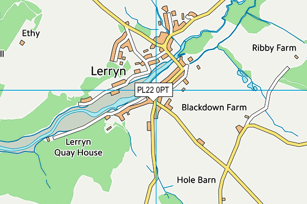 PL22 0PT map - OS VectorMap District (Ordnance Survey)