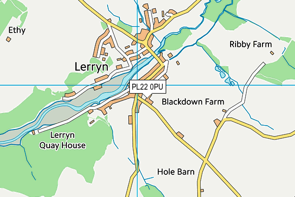 PL22 0PU map - OS VectorMap District (Ordnance Survey)