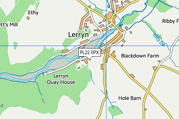 PL22 0PX map - OS VectorMap District (Ordnance Survey)