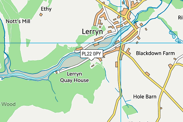 PL22 0PY map - OS VectorMap District (Ordnance Survey)