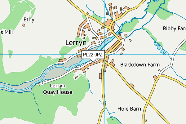 PL22 0PZ map - OS VectorMap District (Ordnance Survey)