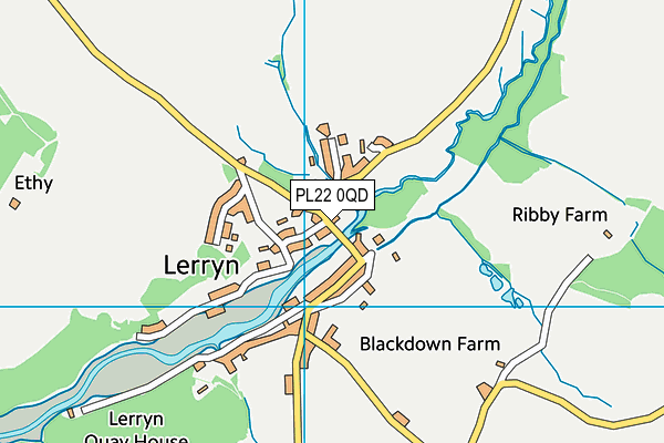 PL22 0QD map - OS VectorMap District (Ordnance Survey)