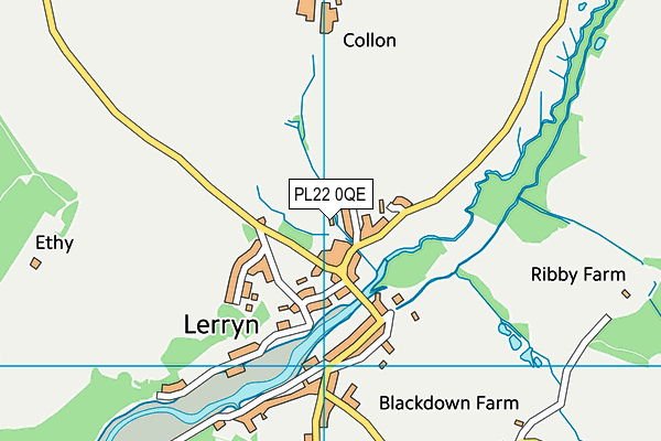 PL22 0QE map - OS VectorMap District (Ordnance Survey)