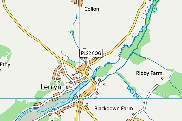 PL22 0QG map - OS VectorMap District (Ordnance Survey)