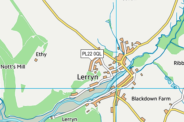 PL22 0QL map - OS VectorMap District (Ordnance Survey)