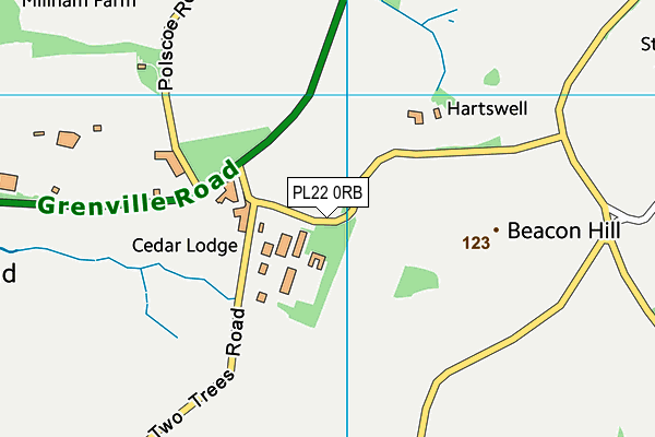 PL22 0RB map - OS VectorMap District (Ordnance Survey)