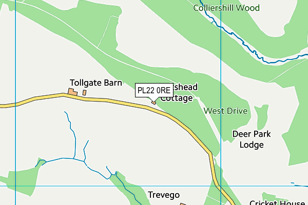 PL22 0RE map - OS VectorMap District (Ordnance Survey)