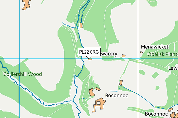 PL22 0RG map - OS VectorMap District (Ordnance Survey)