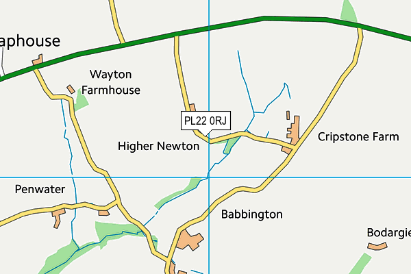 PL22 0RJ map - OS VectorMap District (Ordnance Survey)