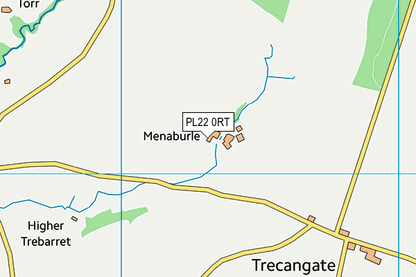 PL22 0RT map - OS VectorMap District (Ordnance Survey)