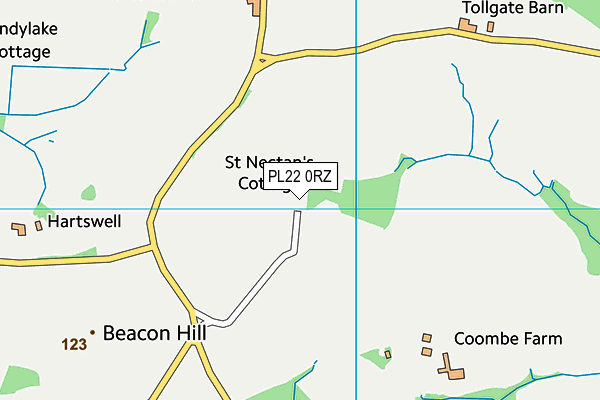 PL22 0RZ map - OS VectorMap District (Ordnance Survey)