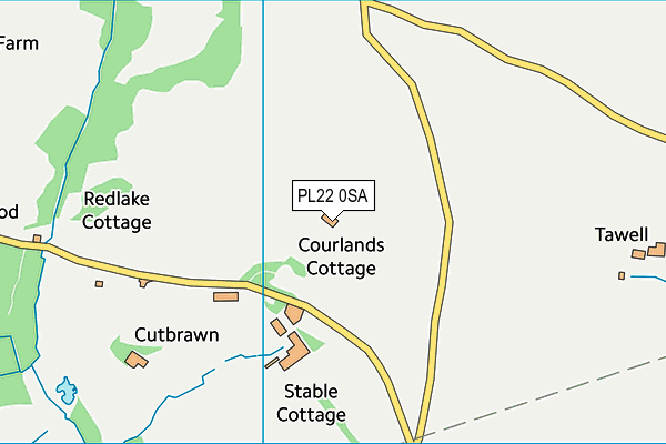 PL22 0SA map - OS VectorMap District (Ordnance Survey)