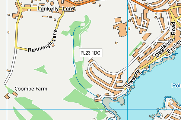 PL23 1DG map - OS VectorMap District (Ordnance Survey)