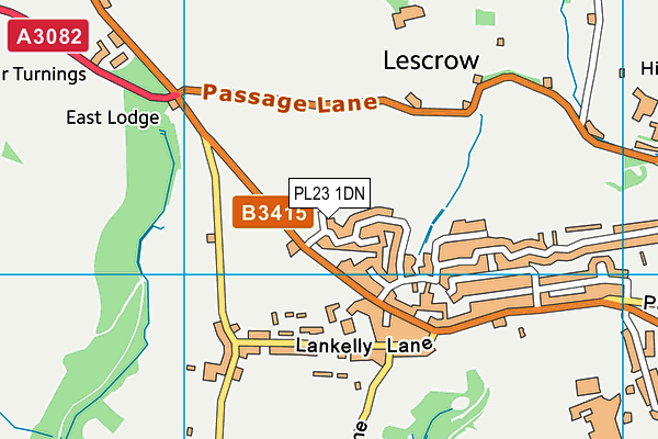 PL23 1DN map - OS VectorMap District (Ordnance Survey)