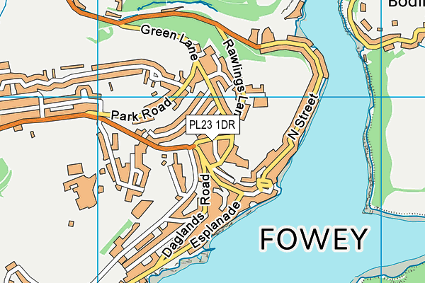 PL23 1DR map - OS VectorMap District (Ordnance Survey)