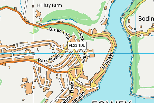 PL23 1DU map - OS VectorMap District (Ordnance Survey)