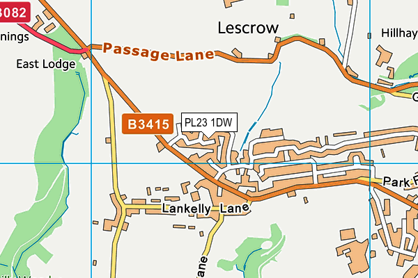 PL23 1DW map - OS VectorMap District (Ordnance Survey)