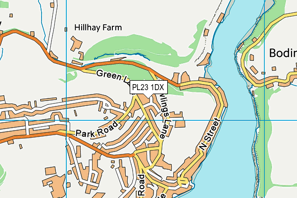 PL23 1DX map - OS VectorMap District (Ordnance Survey)