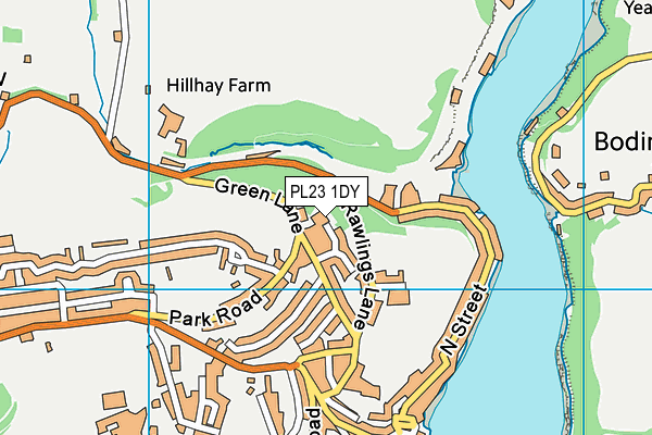 PL23 1DY map - OS VectorMap District (Ordnance Survey)