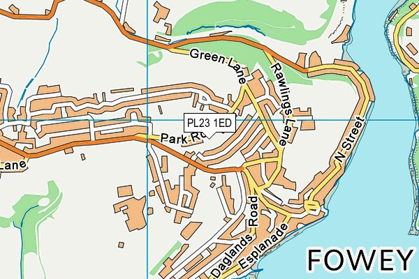 PL23 1ED map - OS VectorMap District (Ordnance Survey)