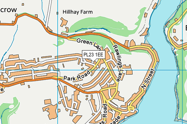 PL23 1EE map - OS VectorMap District (Ordnance Survey)