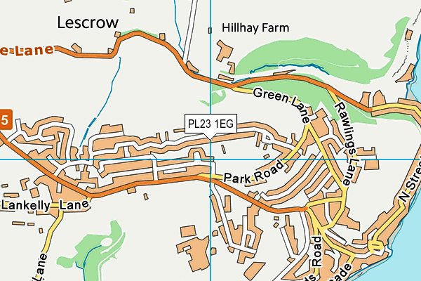 PL23 1EG map - OS VectorMap District (Ordnance Survey)